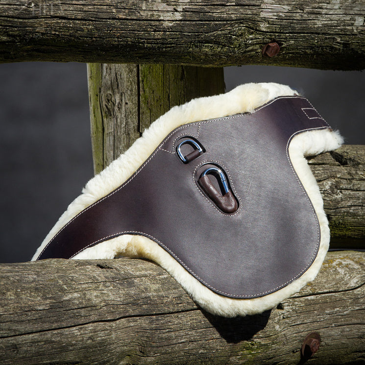 HFI Springsingel met Buikflap en Afneembare Bontvoering Bruin