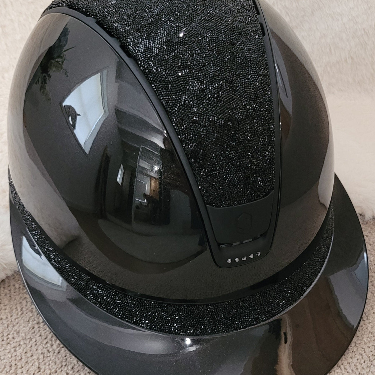 Samshield 2.0 Paardrijhelm Miss Shield Shadowglossy Ultra Fine Rock 5 x Swat Zwart Zwart
