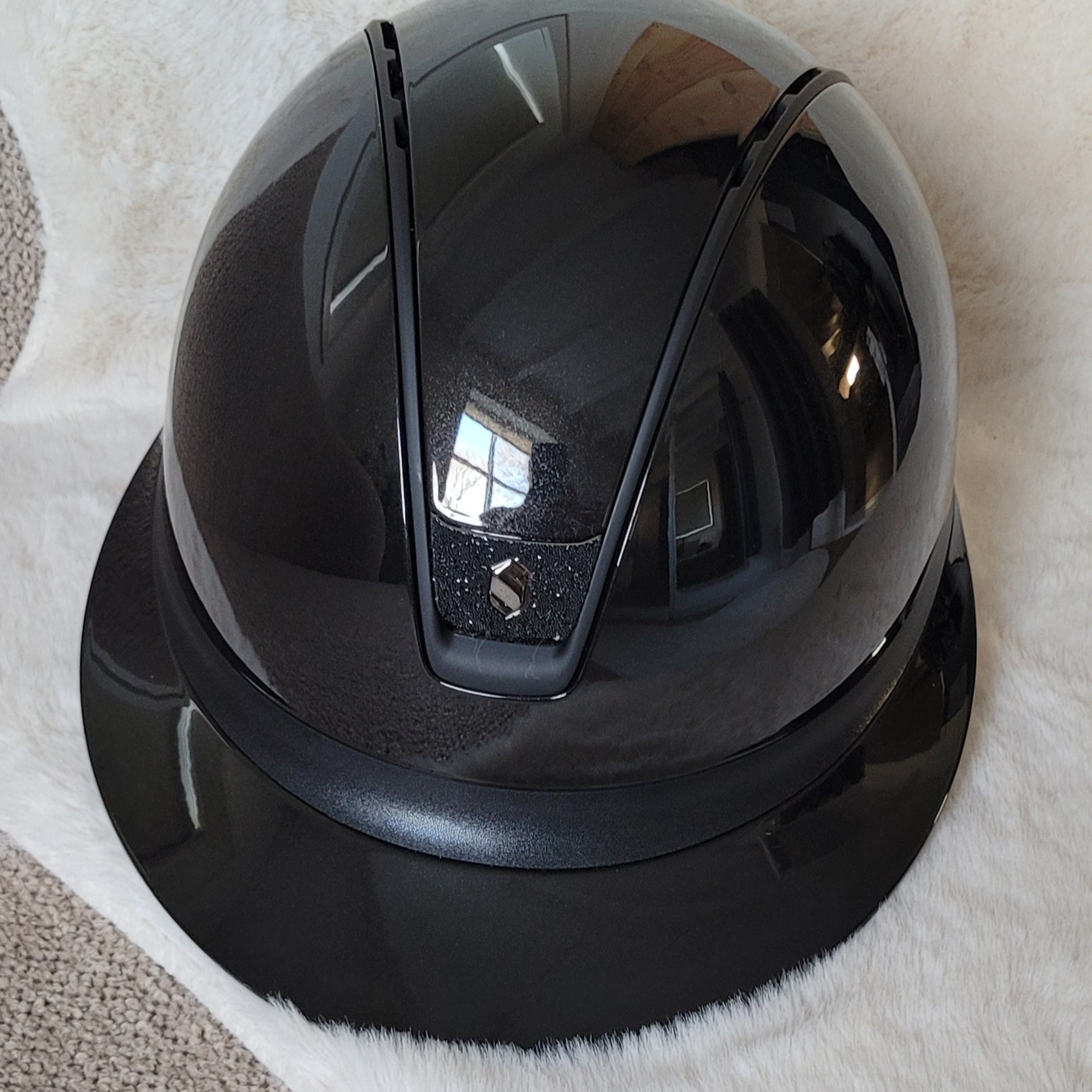 Samshield 2.0 Paardrijhelm Miss Shield Shadowglossy Crystal Blazon Zwart Zwart