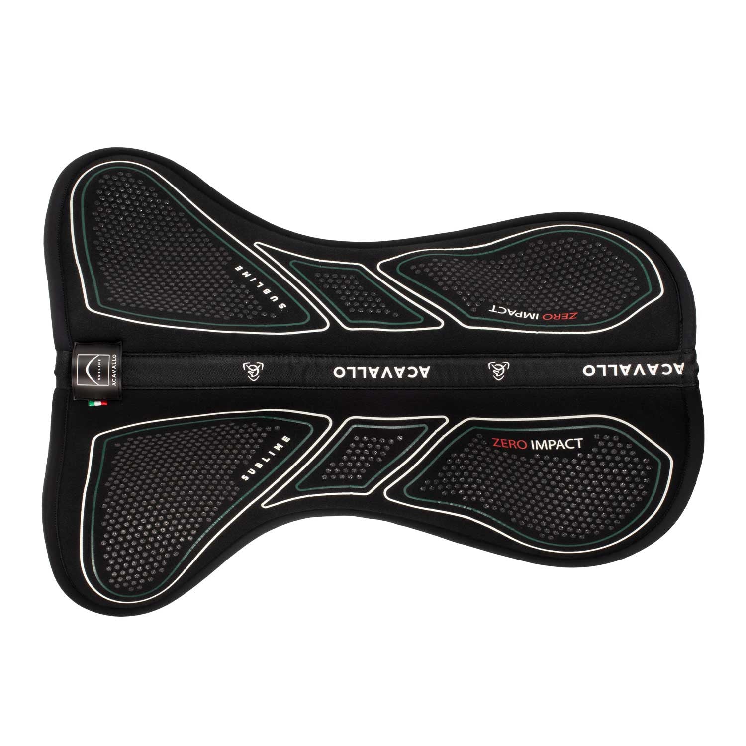 Acavallo Sublime Zero Impact Slim Pad zadelonderlegger zwart