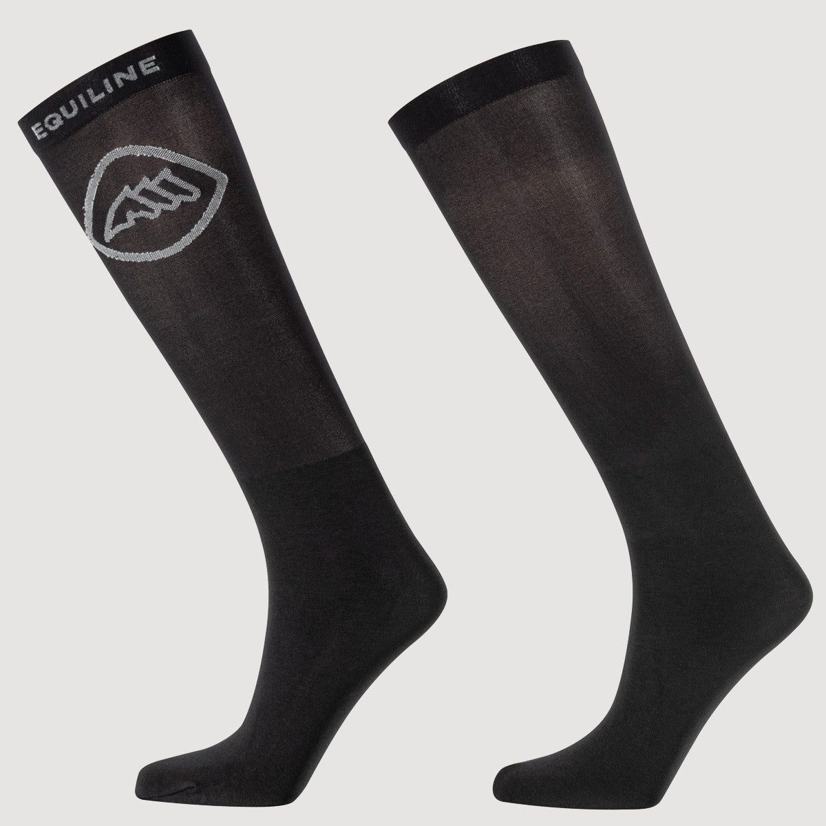 Equiline Paardrijsokken Ultra Light Set van 3 Eqcadro Zwart Zwart