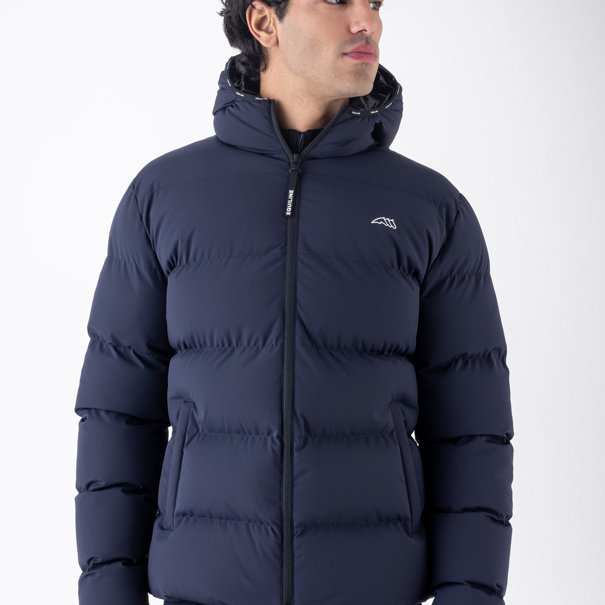 Equiline Gewatteerde Jas Heren Eqcan Navy Navy