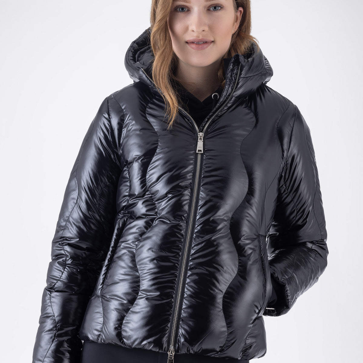 Equiline Gewatteerde Jas Dames Eqglasic Zwart Zwart