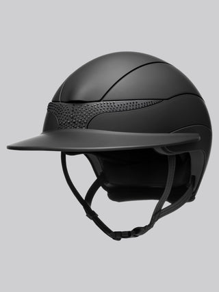 Equiline Horse Riding Helmet Xanto Sun Visor Matt Strass Black