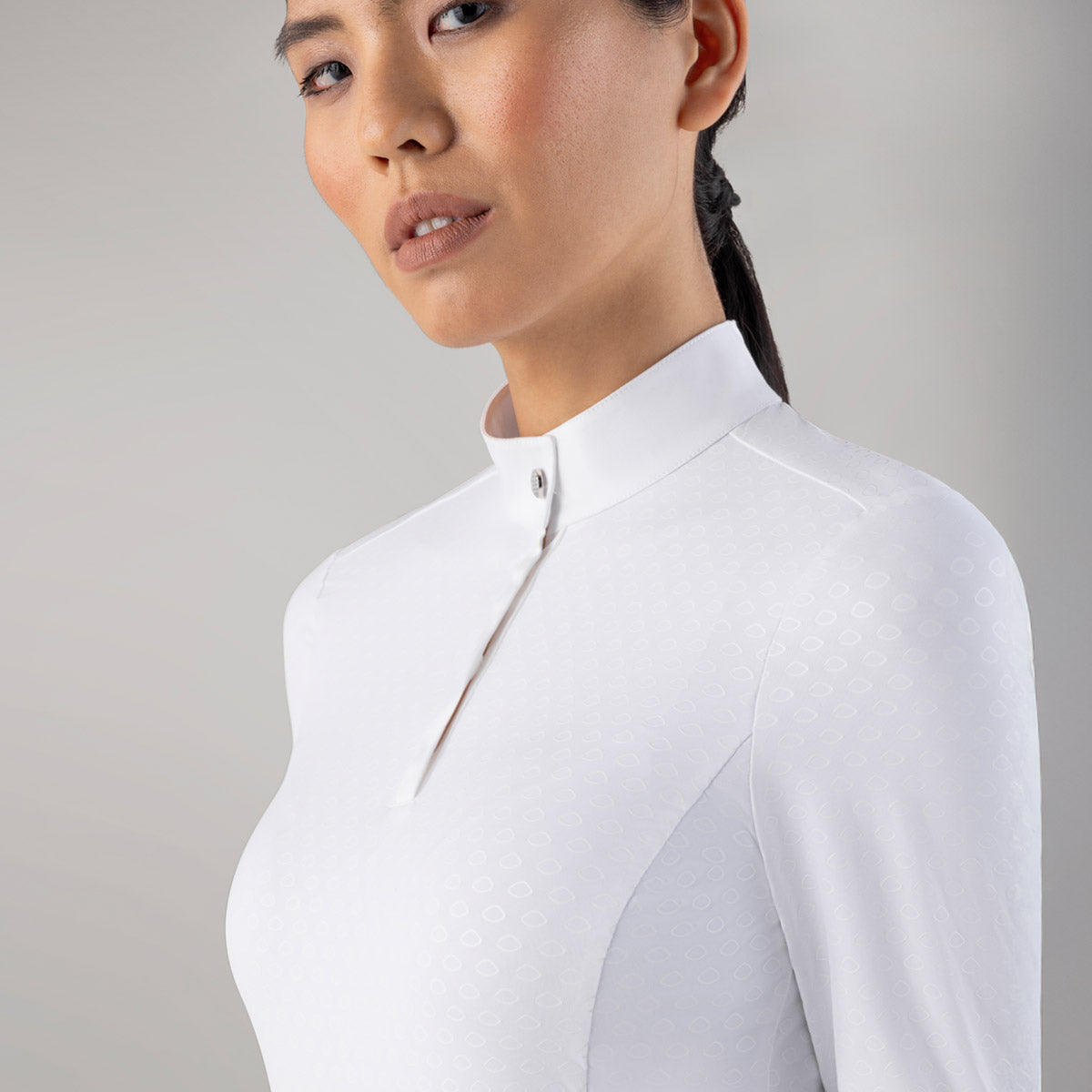 Equiline Women's Competition Shirt Long Sleeves Cols White
