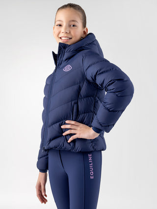 Equiline Padded Jacket Girls Cumin Navy