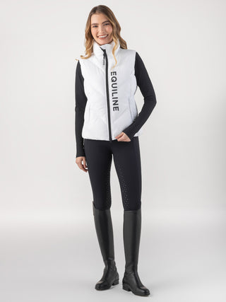 Equiline Quilted Vest Women Cilet White