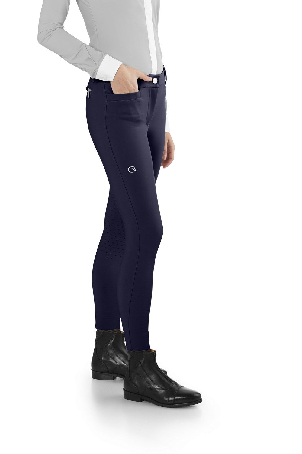 Ego7 Jumping WI winter Breech Rijbroek Knie Grip Dames Navy