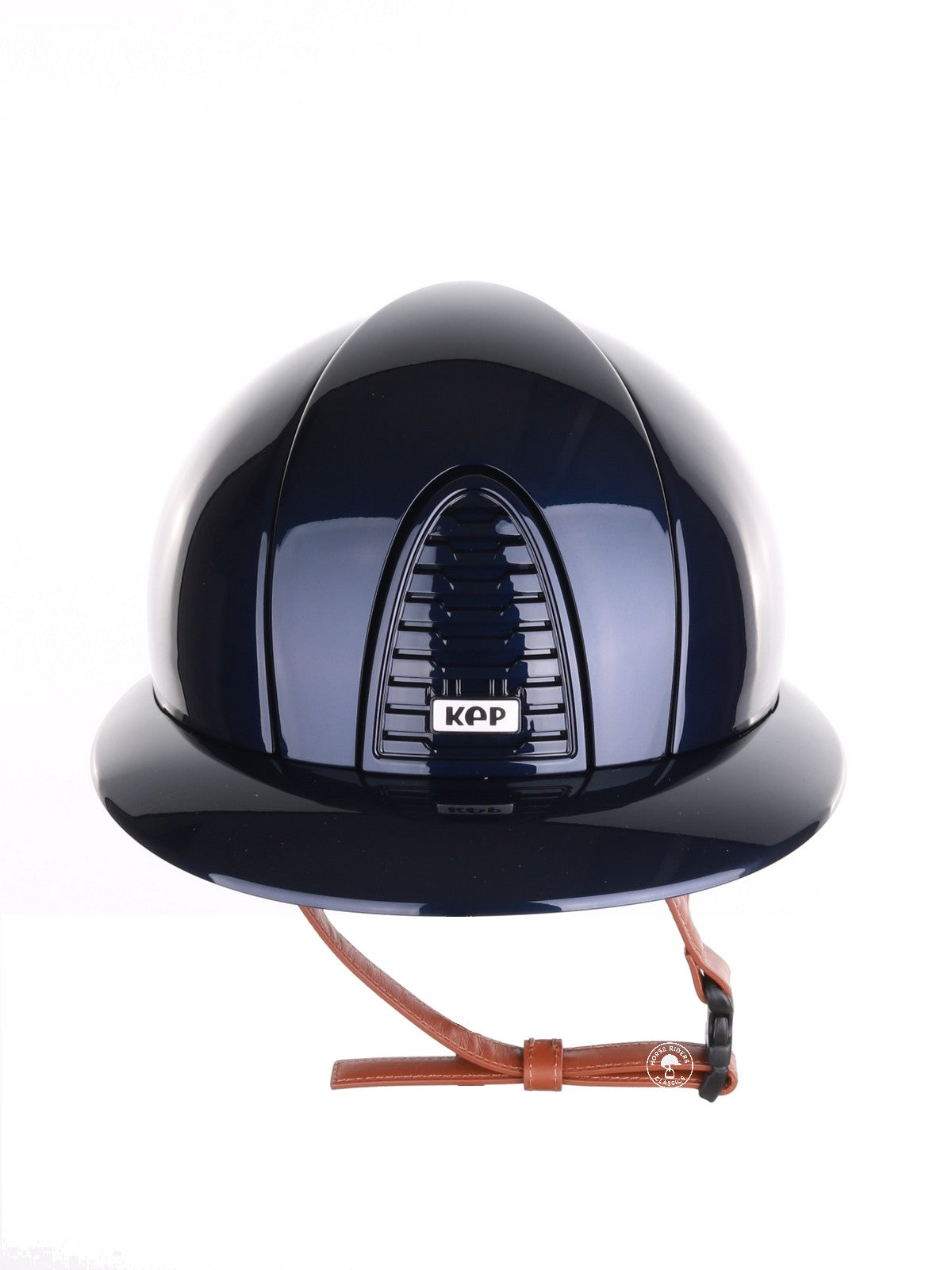 Kep Italia Paardrijhelm Cromo 2.0 Polish Polo Klep Blauw Beige Kinband