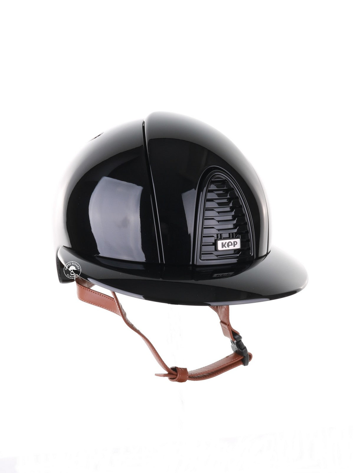 Kep Italia Riding Helmet Cromo 2.0 Polish Polo Peak Black Beige Chin Strap
