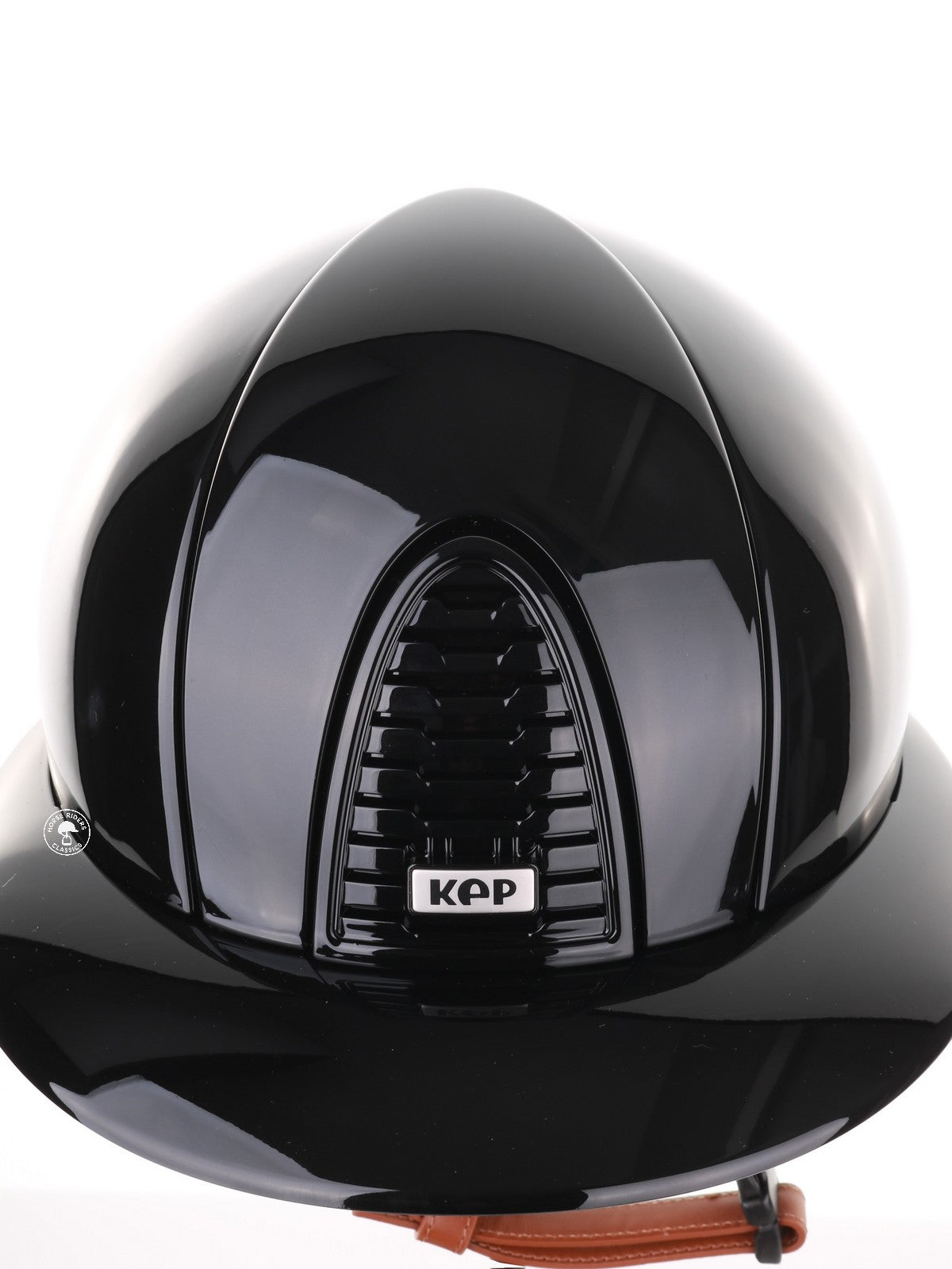 Kep Italia Riding Helmet Cromo 2.0 Polish Polo Peak Black Beige Chin Strap