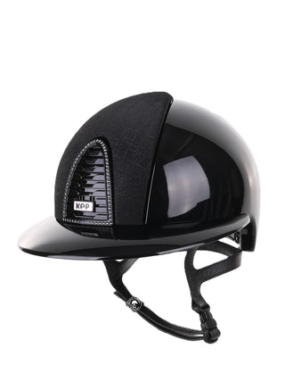 Kep Italia Riding Helmet Cromo 2.0 Polish Polo Peak Black Galassia Insert Swarovski Frame