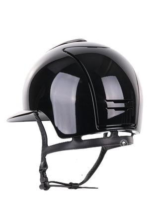 Kep Italia Riding Helmet Cromo 2.0 Polish Polo Peak Black Mirror Insert Swarovski Frame