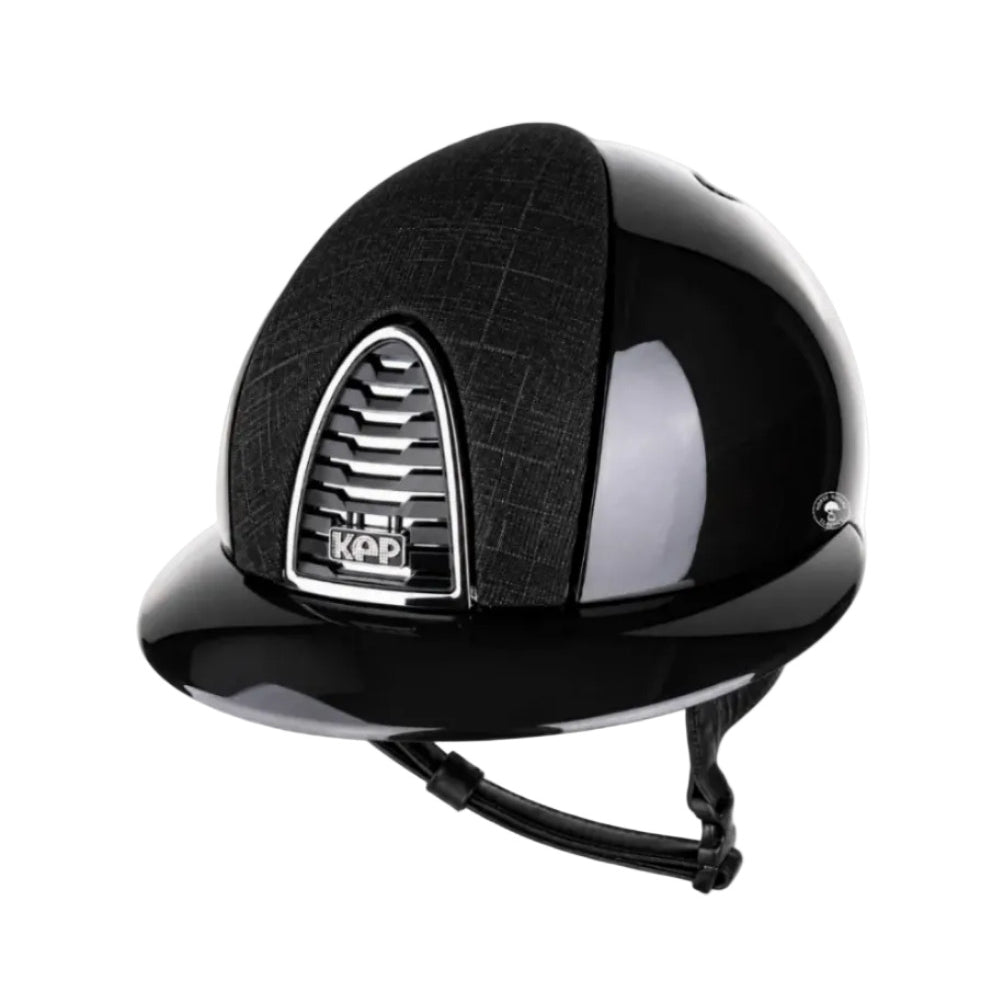 Kep Italia Riding Helmet Cromo 2.0 Shine Polo Peak Black Chrome Mirror Frame Galassia Insert