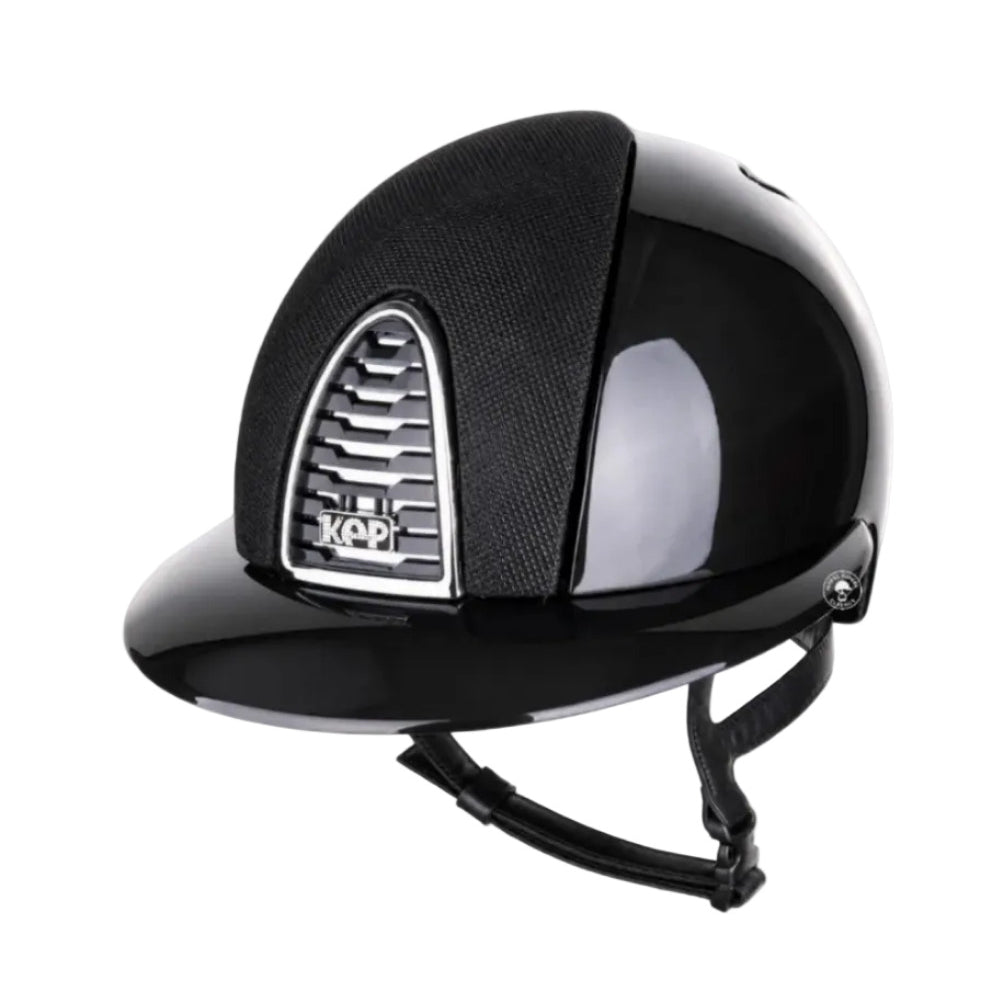 Kep Italia Riding Helmet Cromo 2.0 Shine Polo Peak Black Chrome Mirror Frame Luminor Insert
