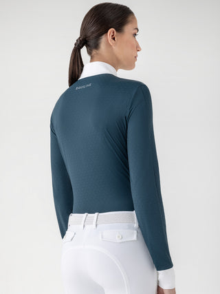 Equiline competition shirt long sleeves women Estock Legion Blue