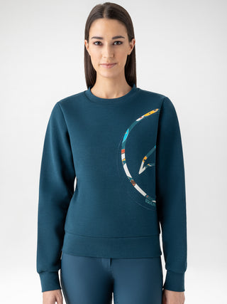 Equiline round neck sweatshirt women Ezzy Legion Blue
