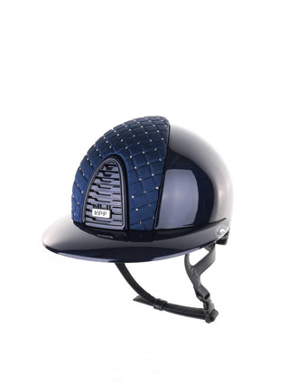 Kep Italia Riding Helmet Cromo 2.0 Polish Polo Peak Blue Milano Blue Cross Insert
