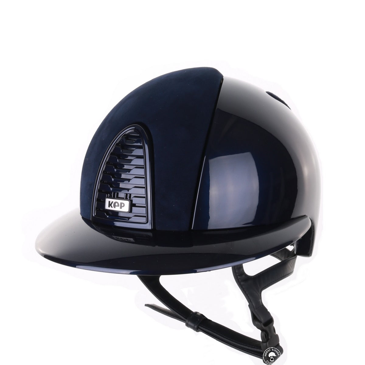 Kep Italia Paardrijhelm Cromo 2.0 Polish Polo Klep Blauw Suede Insert Blauw