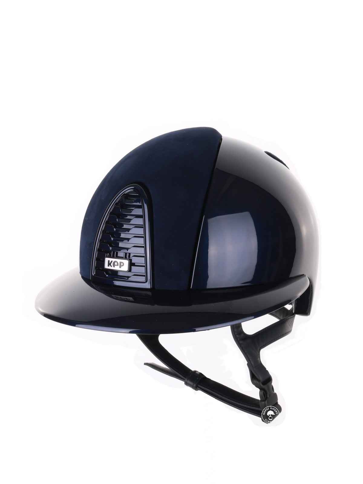 Kep Italia Paardrijhelm Cromo 2.0 Polish Polo Klep Blauw Suede Insert Blauw