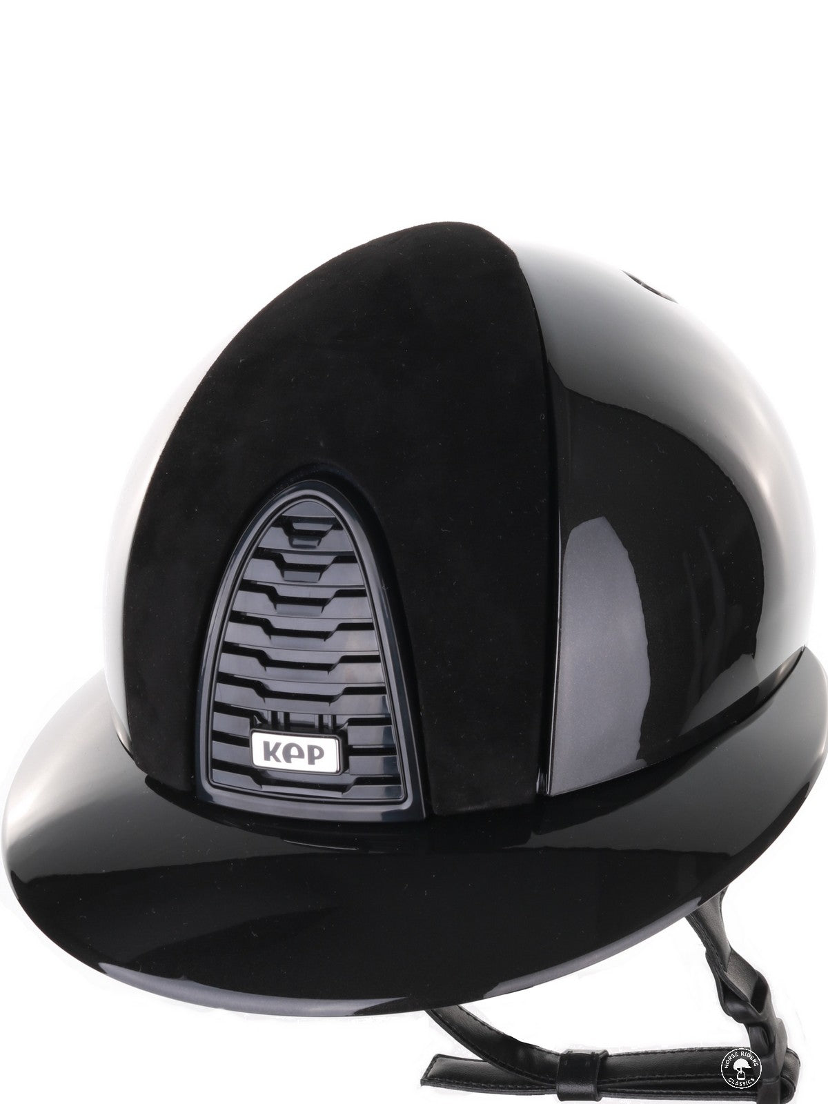 Kep Italia Paardrijhelm Cromo 2.0 Shine Polo Klep Zwart RAW Frame Suede insert