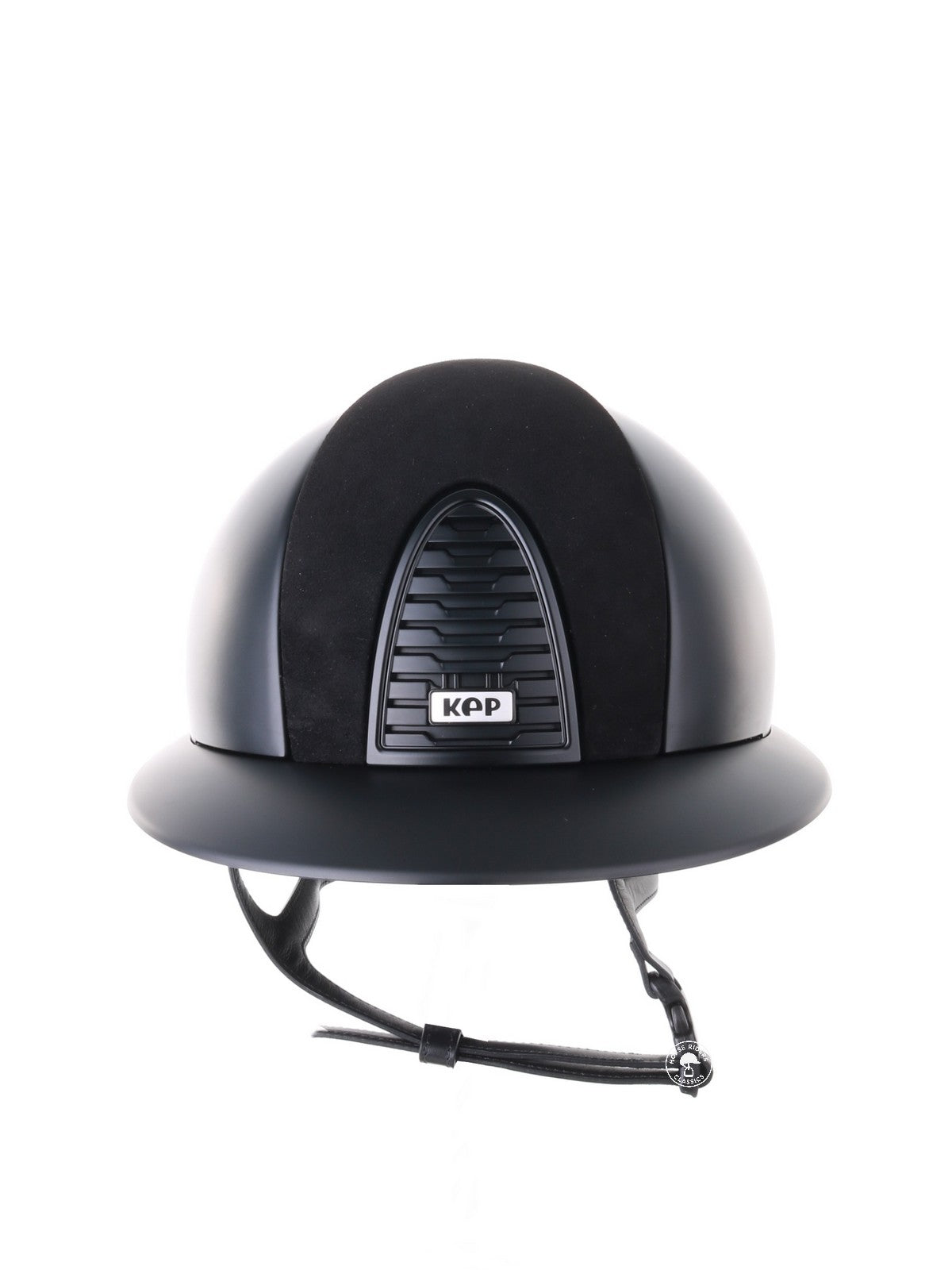 Kep Italia Riding Helmet Cromo 2.0 Textile Polo Peak Black Suede Insert