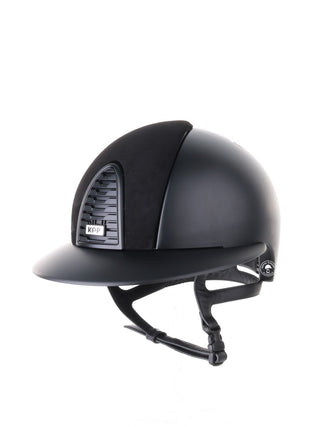 Kep Italia Riding Helmet Cromo 2.0 Textile Polo Peak Black Suede Insert