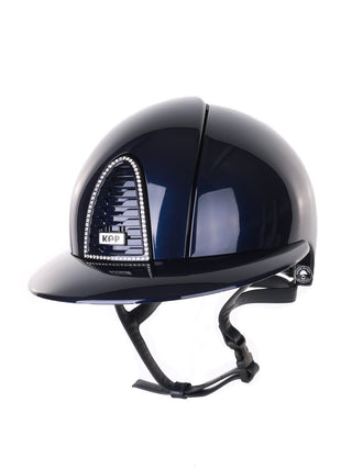 Kep Italia Riding Helmet Cromo 2.0 Polish Polo Peak Blue Swarovski Frame