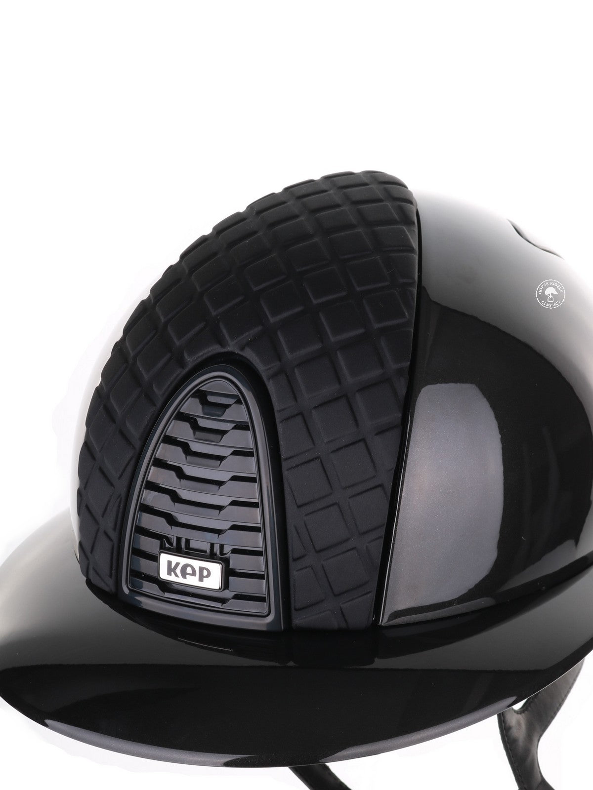 Kep Italia Paardrijhelm Cromo 2.0 Shine Polo Klep Zwart RAW Frame Milano insert