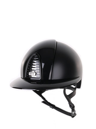 Kep Italia Riding Helmet Cromo 2.0 Textile Polo Peak Black Polish Inserts