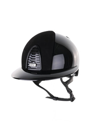 Kep Italia Riding Helmet Cromo 2.0 Polish Polo Peak Black Suede Inserts