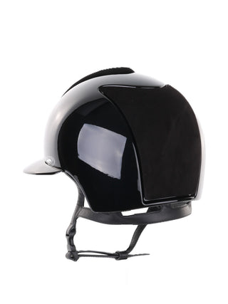 Kep Italia Riding Helmet Cromo 2.0 Polish Polo Peak Black Suede Inserts