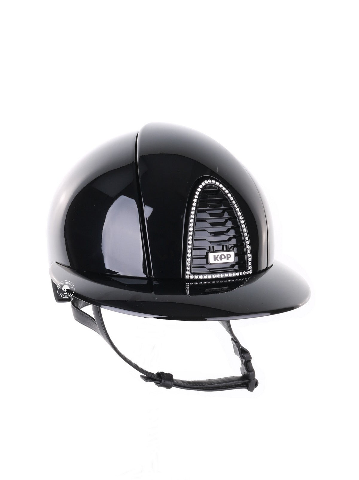 Kep Italia Paardrijhelm Cromo 2.0 Polish Polo Klep Zwart Swarovski Frame
