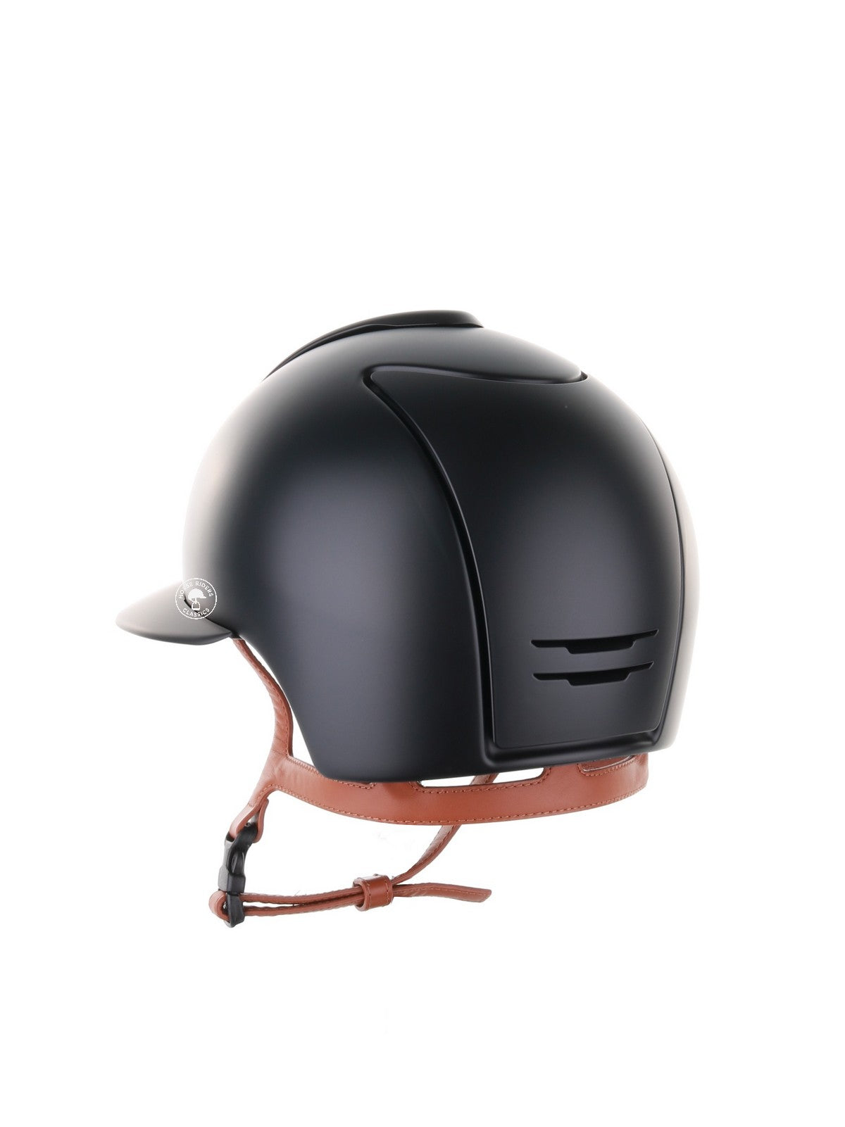 Kep Italia Riding Helmet Cromo 2.0 Textile Polo Peak Black Beige Chin Strap