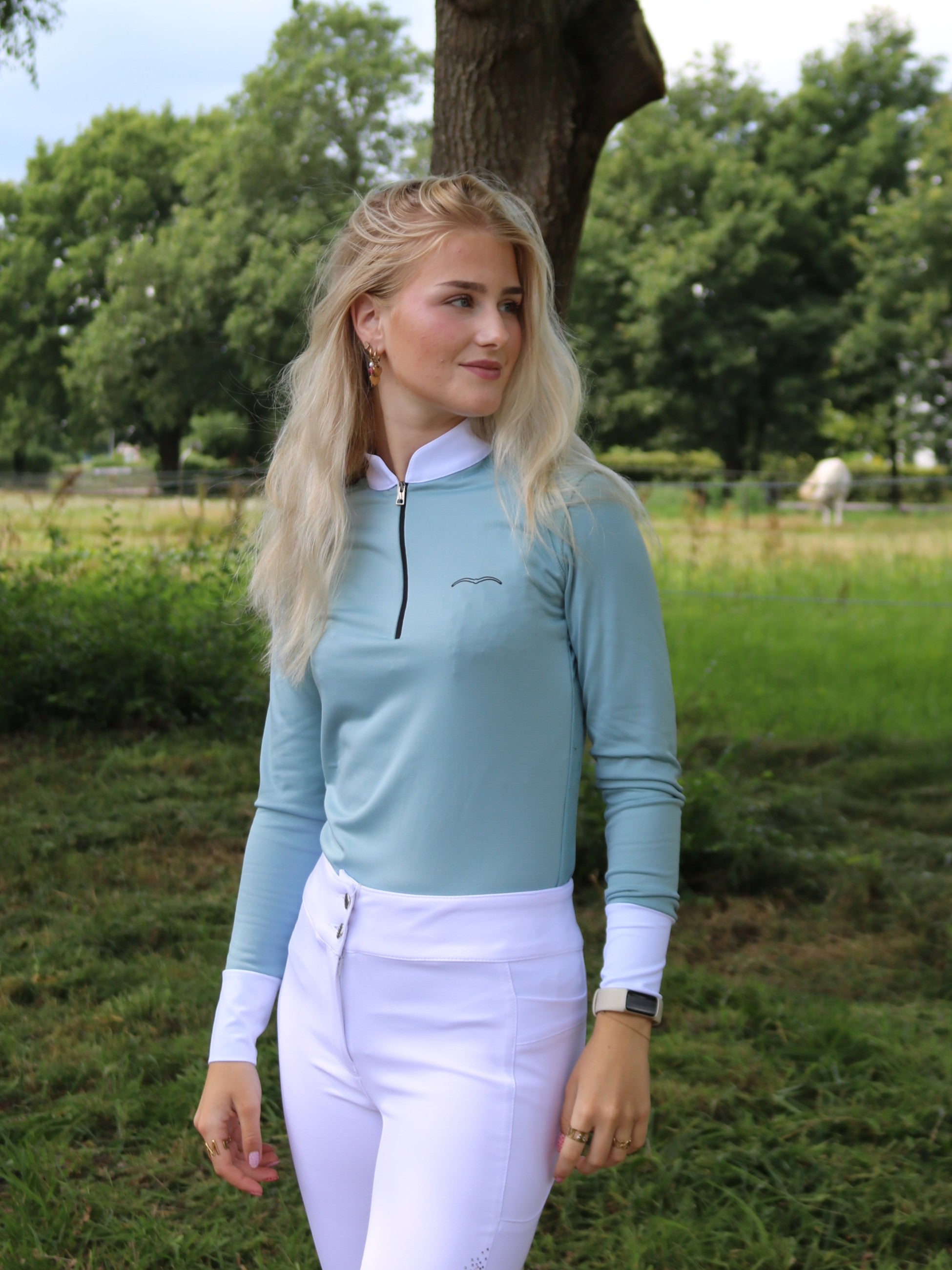 Animo wedstrijdshirt lange mouwen dames Bowling Azzurro