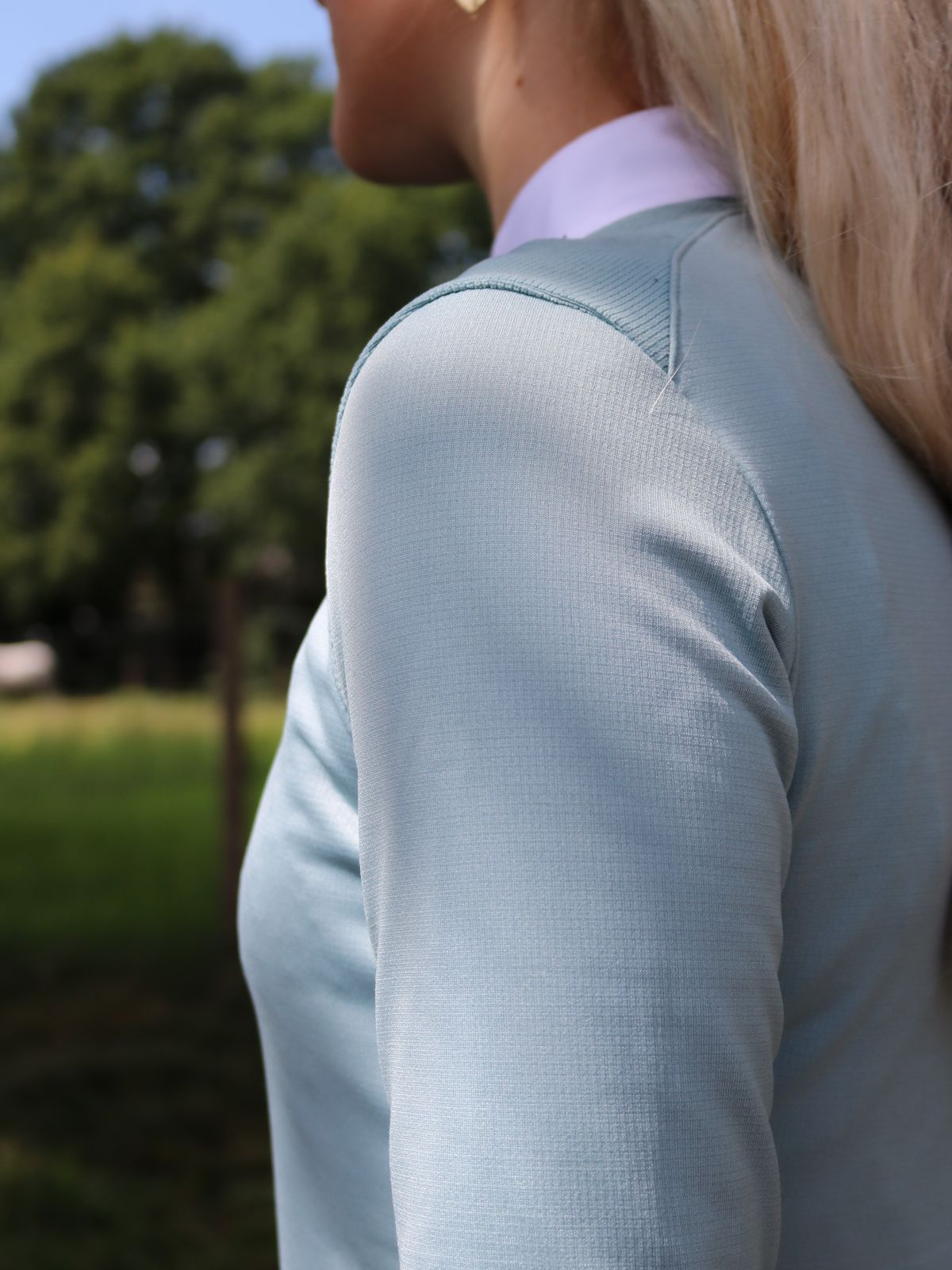 Animo competition shirt long sleeves ladies Bowling Azzurro