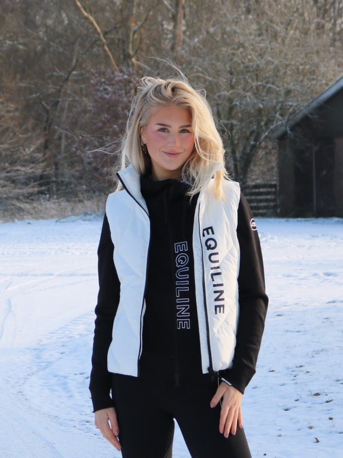 Equiline Gewatteerde Bodywarmer Dames Cilet Wit