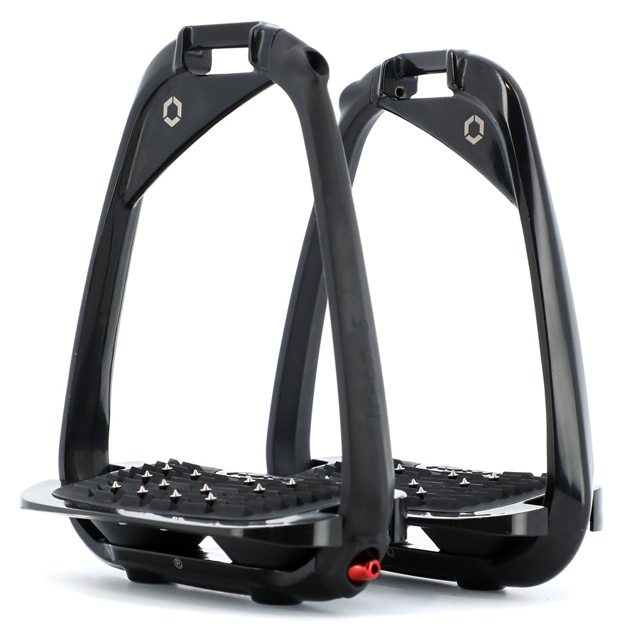 Flex-On Iron-S veiligheidsstijgbeugels zwart ultra grip Zwart