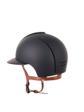 Kep Italia Riding Helmet Cromo 2.0 Matt Polo Peak Black Beige Chin Strap