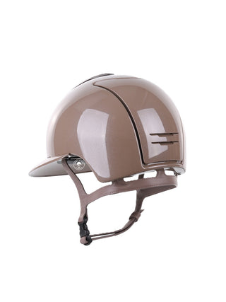 Kep Italia Riding Helmet Cromo 2.0 Diamond Polo Peak Taupe Mirror Black Insert