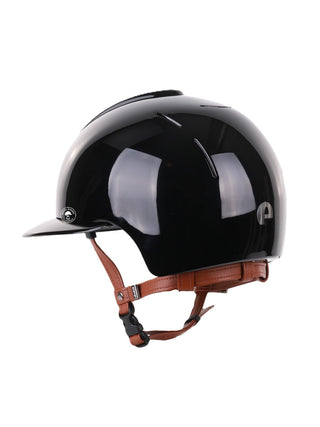 Kep Italia Riding Helmet Smart Polish Polo Black Beige Chin strap