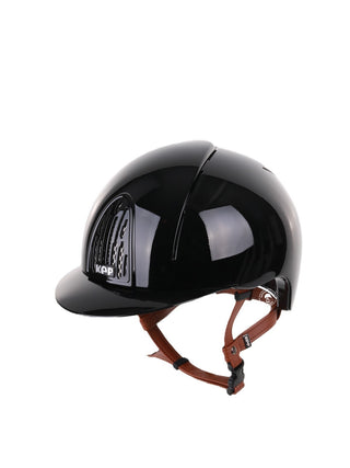 Kep Italia Riding Helmet Smart Polish Black Beige Chin strap