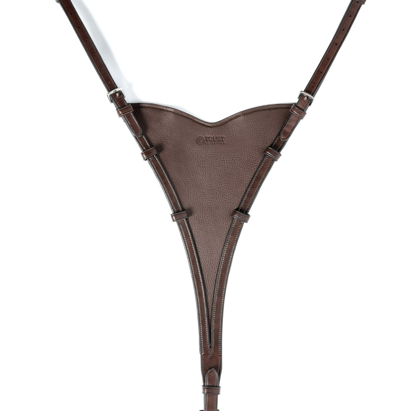 TRUST Milano dichte martingaalvork Soft BIB zilveren gespen Bruin Bruin