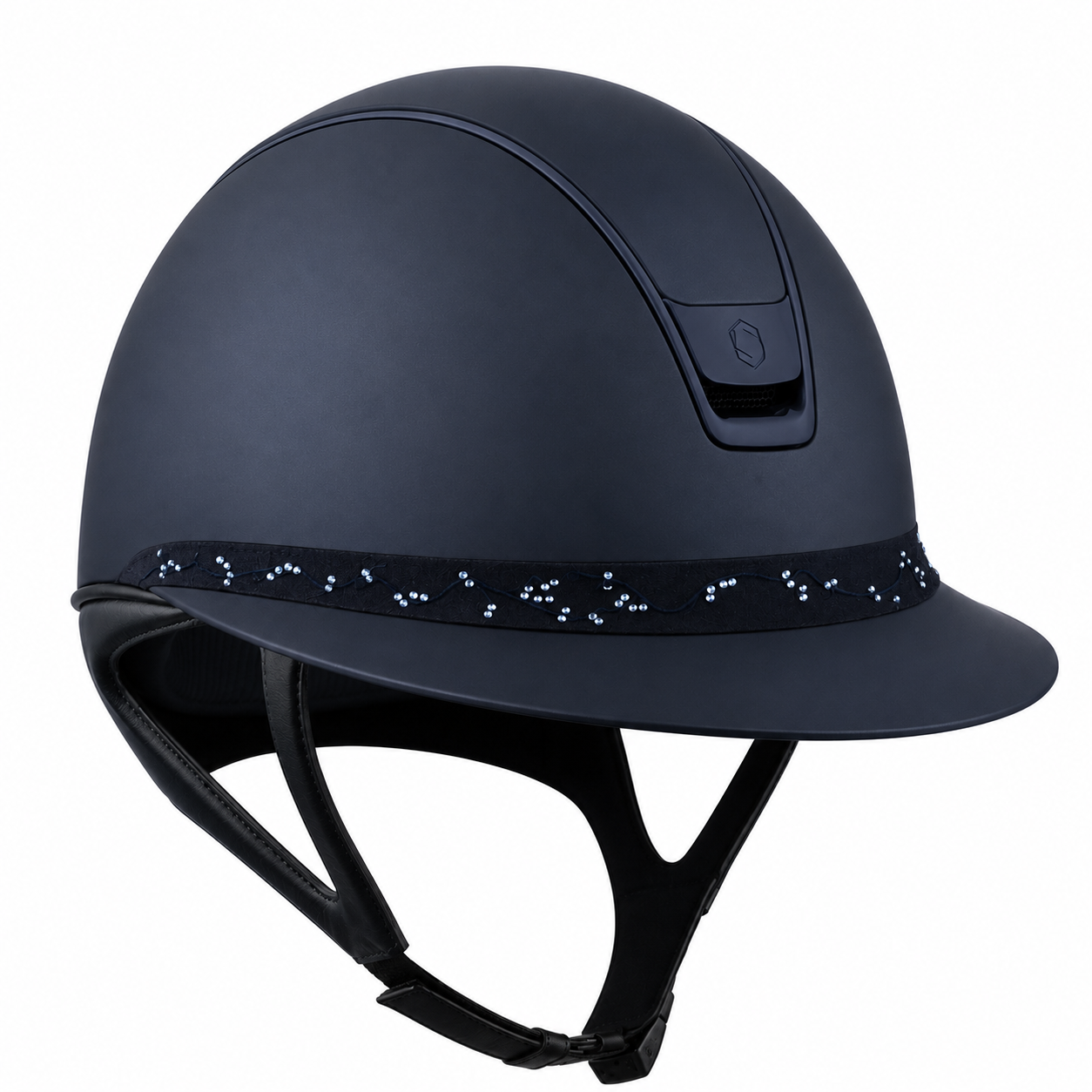 Samshield 2.0 Paardrijhelm Miss Shield Shadowmatt Crystal Leaf FB Matt Navy Navy
