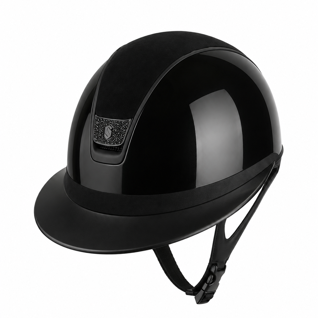 Samshield 2.0 Riding Helmet Miss Shield Shadowglossy Ultra Fine Rock Blazon Black