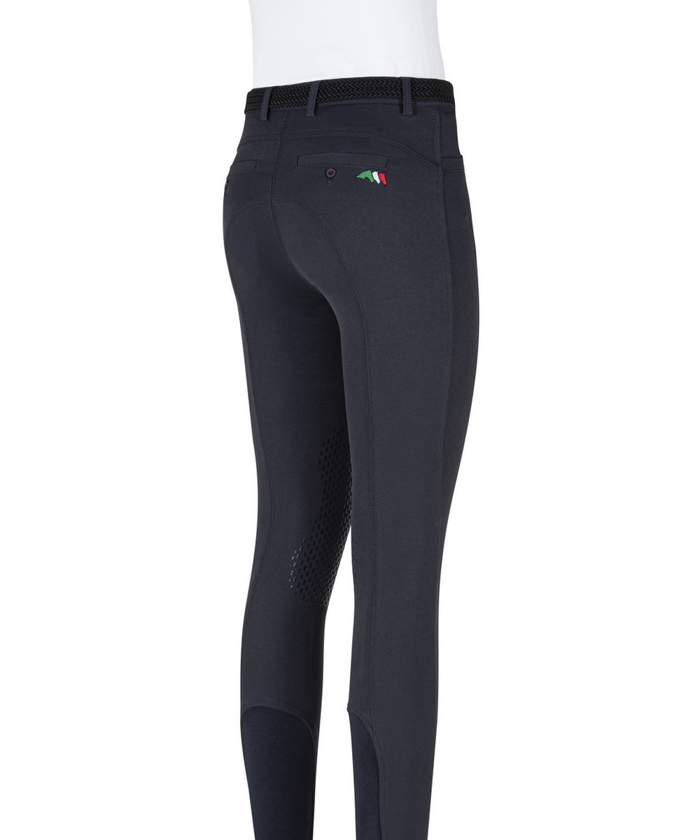 Equiline riding breeches boys knee grip Jhoank Navy