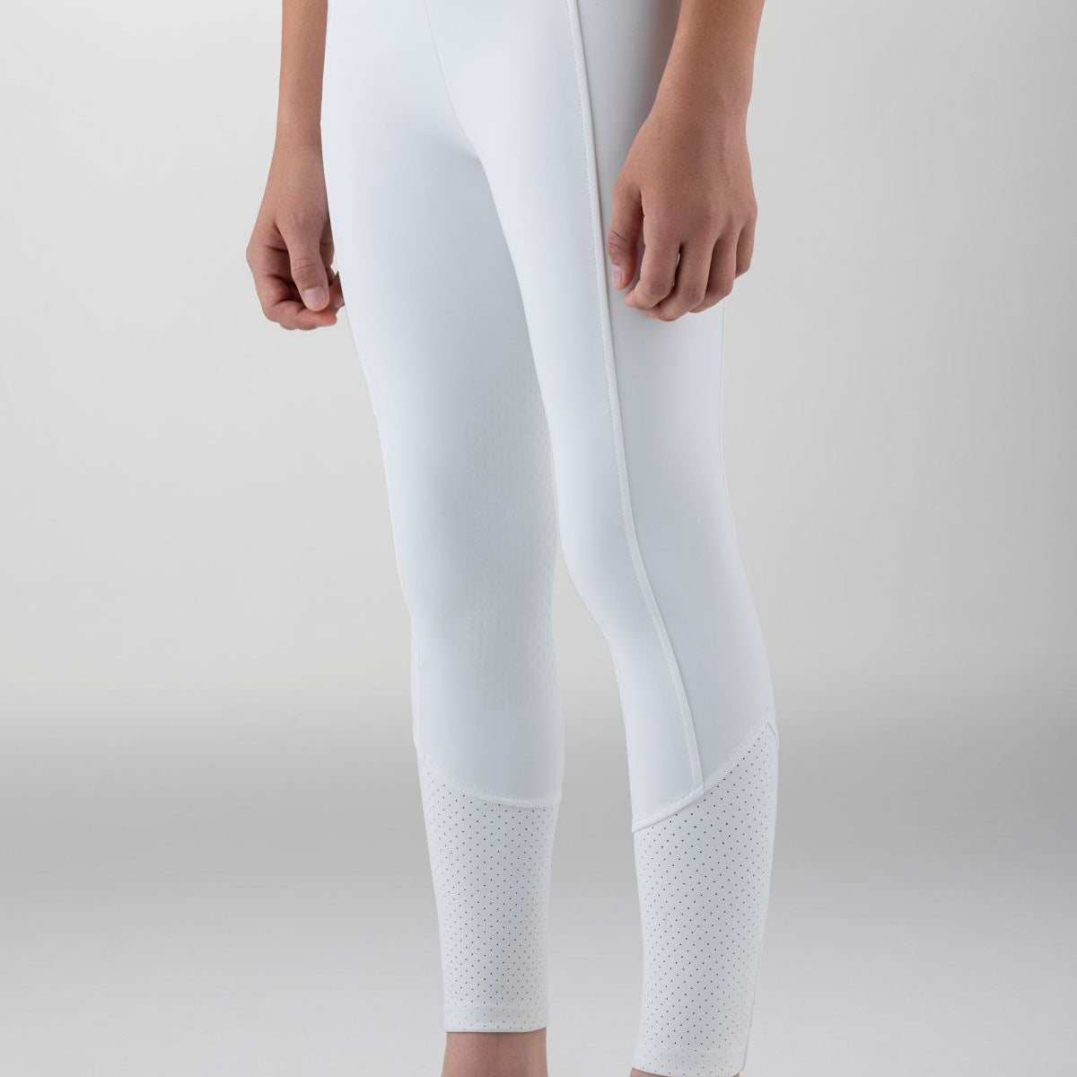 Equiline paardrijlegging unisex junior full grip Gingef Wit Wit