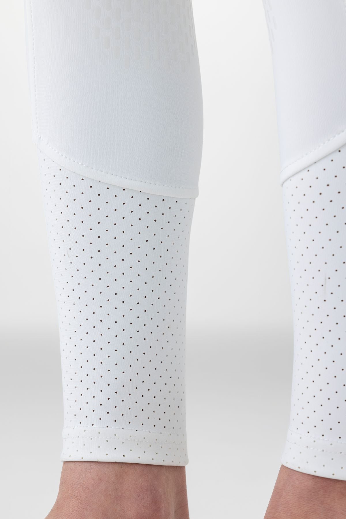 Equiline riding leggings unisex junior full grip Gingef White