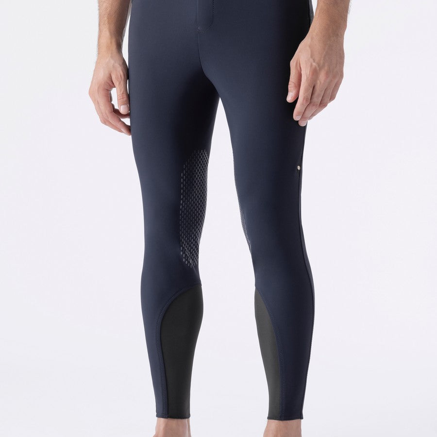 Equiline rijbroek heren knie grip Albertk blauw Donkerblauw