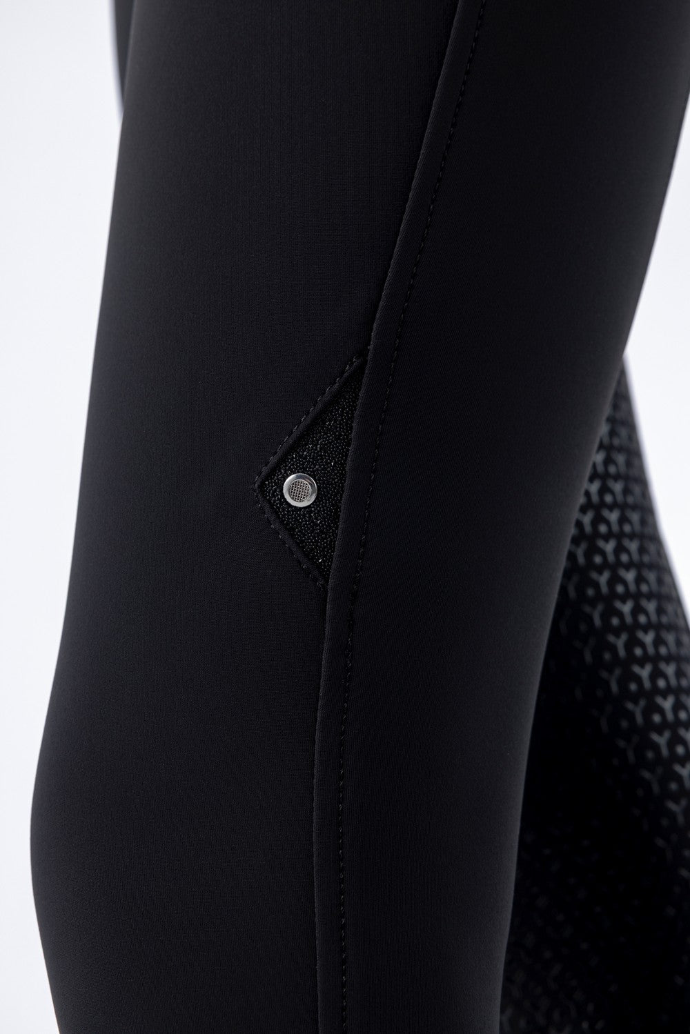 Equiline riding breeches women knee grip high waist Crystalek Black